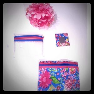 3pc zipper cosmetic travel bag set